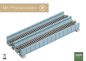 Preview: Kato Unitrack - 20-455 / 7077217 - Blechträgerbrücken zweigleisig hellblau, 186 mm