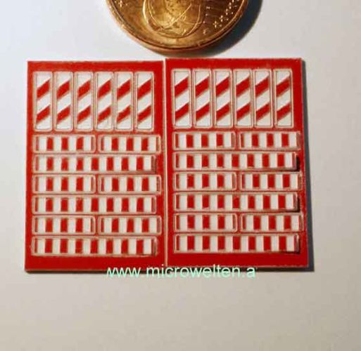 Micro Welten - 01-84 - Warnbaken rot/weiß N (Bausatz)