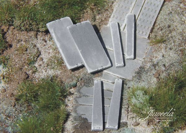 Juweela - 21626 - Beton Trapezplatten (160 Stück)
