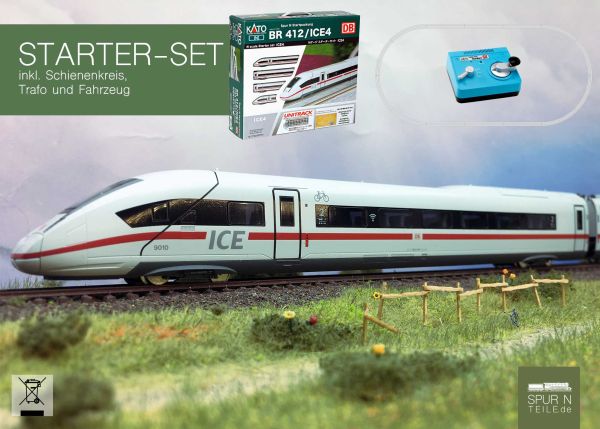 Kato - K10-008A - Startset ICE4, 4-tlg. DBAG, EP.VI, Gleis-Oval mit Trafo
