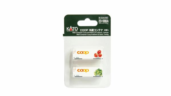Kato - 7074103 - RhB Container Coop Erdbeere WAB26 & Salat WAB30 (Neuware)