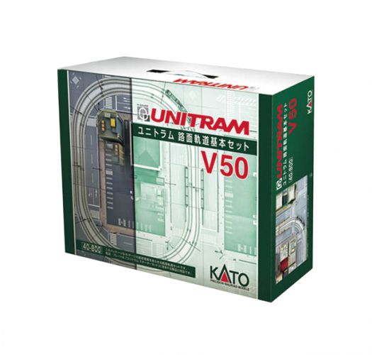 Kato Unitram - 7078659 - Straßenbahn Starter Set inkl. Schienenkreis, Fahrzeug & Trafo (Neuware)