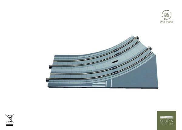 Kato Unitram - 40-101 / 7078675 - Straßenbahngleis gebogen R180mm-45° links - Gebraucht