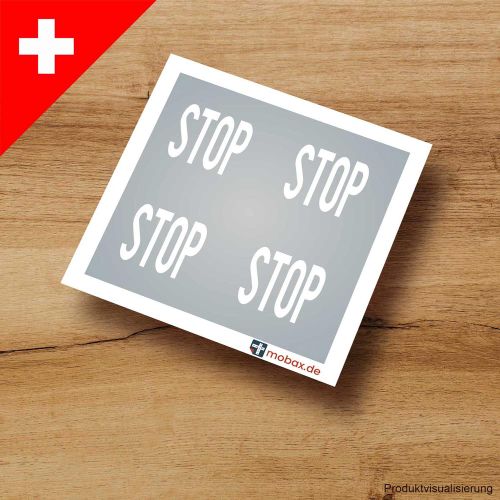 mobax - CH-W-08-N - “STOP”-Straßenmarkierung Schweiz Tempo