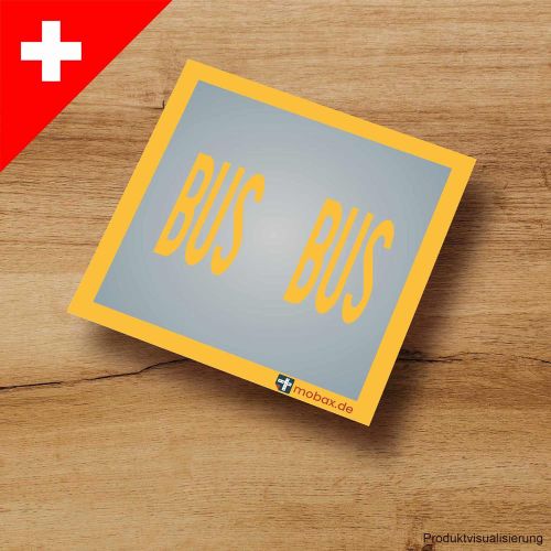 mobax - CH-G-08-N - Straßenmarkierungen“BUS” gelb Schweiz