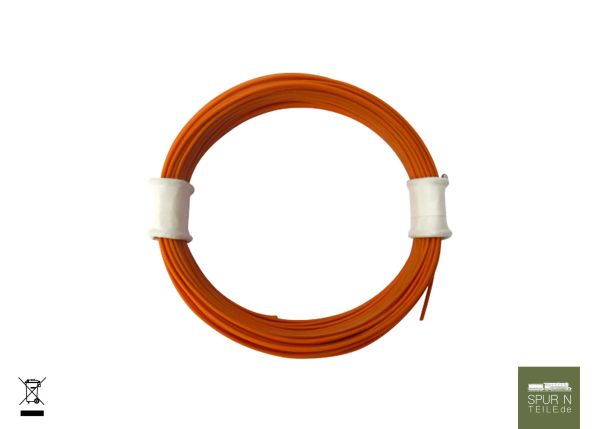 Modellbau Schönwitz - 50336 - 10 Meter Ring Miniaturkabel Litze hochflexibel LIFY 0,04mm² orange