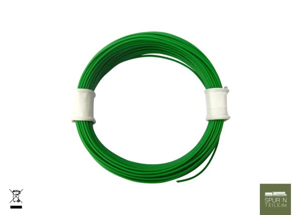 Modellbau Schönwitz - 50929 - 10 Meter Ring Miniaturkabel Litze flexibel LIVY 0,04mm² grün
