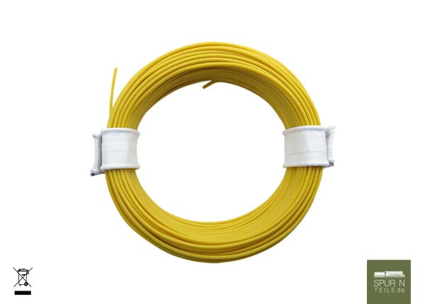 Modellbau Schönwitz - 51005 - 10 Meter Ring Miniaturkabel Litze hochflexibel LIFY 0,05mm² gelb