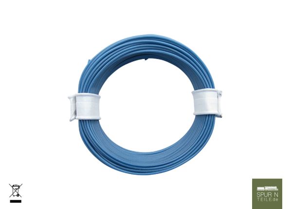 Modellbau Schönwitz - 51007 - 10 Meter Ring Miniaturkabel Litze hochflexibel LIFY 0,05mm² blau