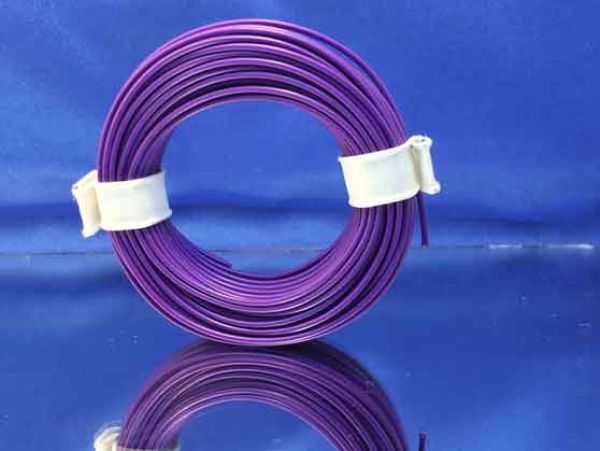 Train-O-Matic - 01130209 - 10m Ring Miniaturkabel Litze flexibel 0,14mm² lila / violett