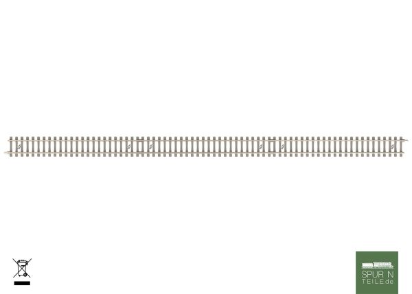 Minitrix - 14502 - Gerades Gleis mit Betonschwellen Länge 312,6 mm