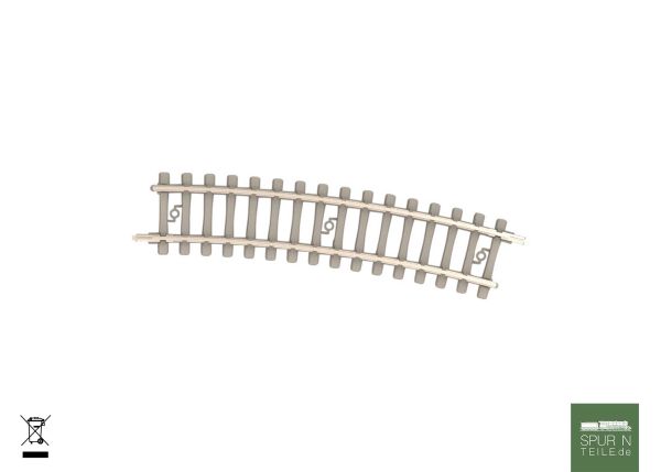 Minitrix - 14511 - Gebogenes Gleis mit Betonschwellen Radius 261,8 mm