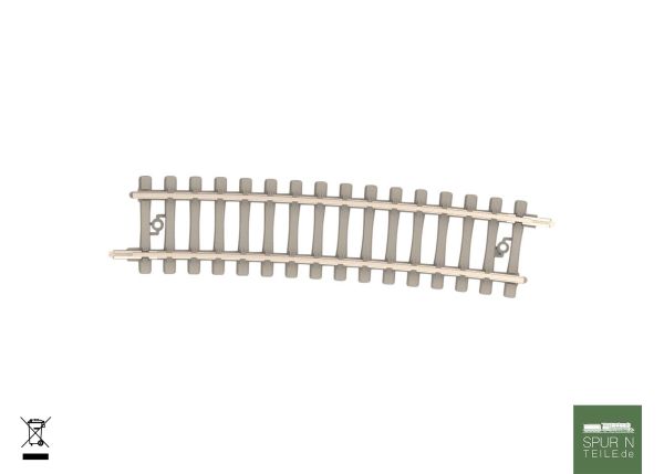 Minitrix - 14515 - Gebogenes Gleis mit Betonschwellen Radius 492,6 mm