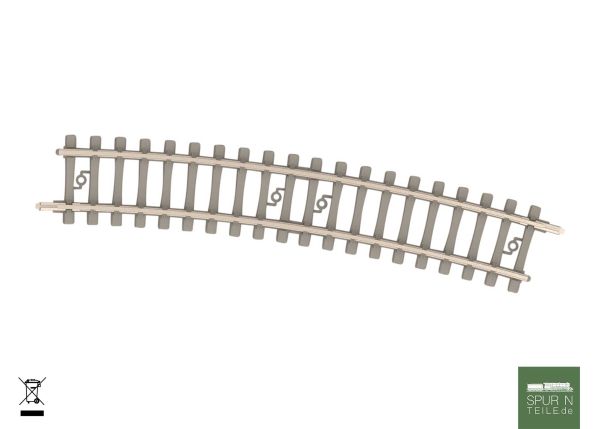 Minitrix - 14517 - Gebogenes Gleis mit Betonschwellen Radius 329,0 mm