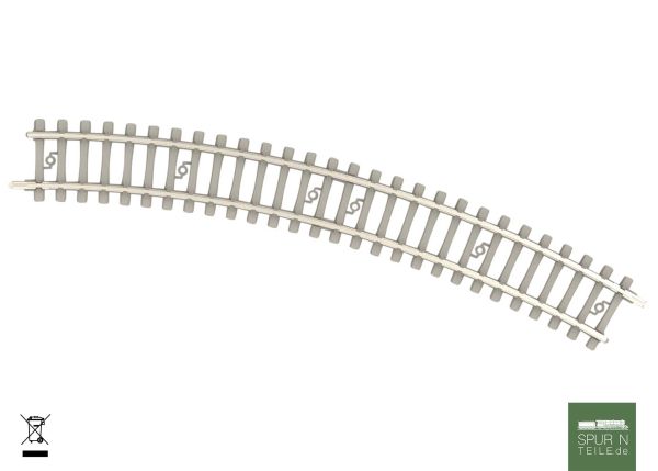 Minitrix - 14522 - Gebogenes Gleis mit Betonschwellen Radius 228,2 mm
