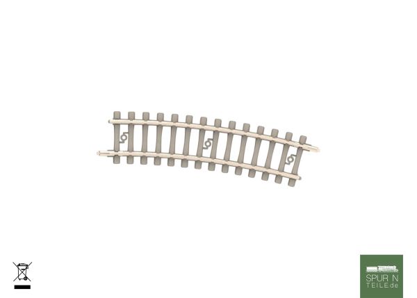 Minitrix - 14524 - Gebogenes Gleis mit Betonschwellen Radius 228,2 mm