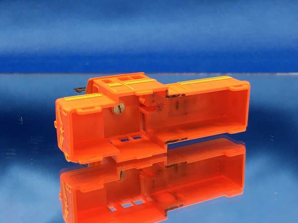 Minitrix Werkslok - 41202701 - Gehäuse Orange mit Stromabnehmer