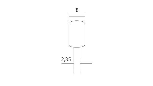 Proxxon  - 4528726 - Zylinderfräser (Wolfram-Vanadiumstahl), 8 mm, 2 Stück