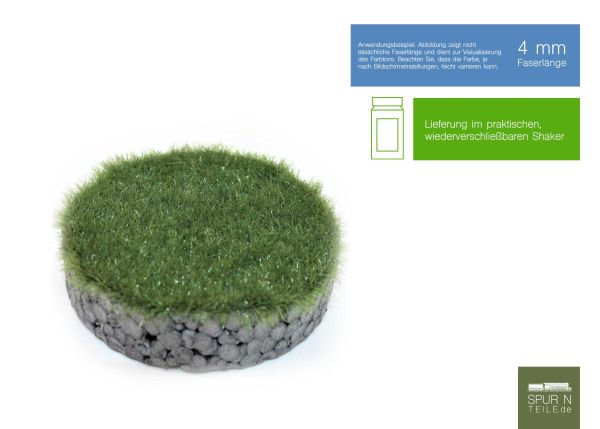 RTS - 70804 - Gras-Flock Olivgrün 4 mm (50g Behälter)