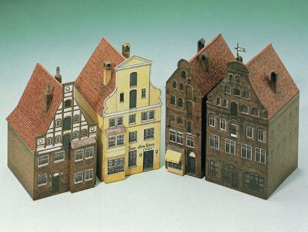 Schreiber Bogen - 662 - 4 Häuser in Lüneburg (Papiermodell)