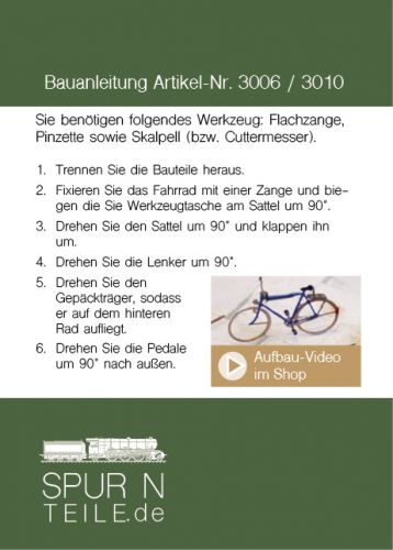 Spur-N-Teile.de - 3006 - Zwei Fahrräder (Bausatz)