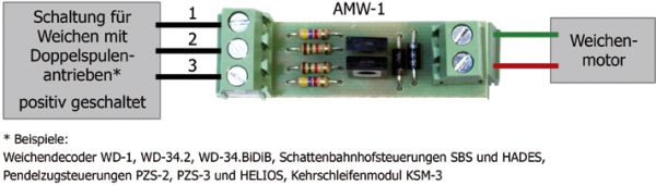 Tams Elektronik - 72-00076-01 - AMW-1 | Adapter für motorische Weichen