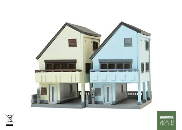 Tomytec - 016-4 - Kompakte Stadthäuser auf Stelzen - 2 Stück (Bausatz)