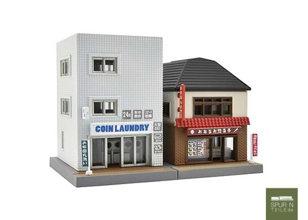 Tomytec - 970981 - Gebäude-Set B3, Waschsalon & Feinkostladen