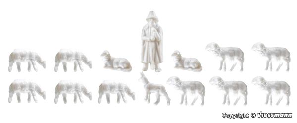 Preview: Vollmer - 47722 - Schäferei mit Schafherde (Bausatz)