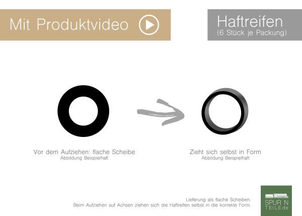 KaModel - Haftreifen TYP 28G/0,5 - 6 Stück (HN2133/14)