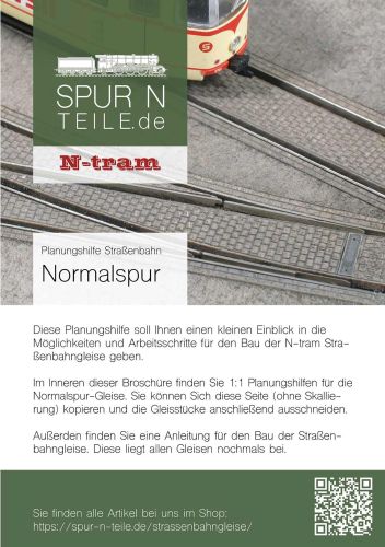 N-Tram - Planungshilfe Straßenbahngleise Normalspur (N) - Download