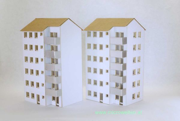 Micro Welten - 03-60 - 2 moderne Mietshäuser (Bausatz)