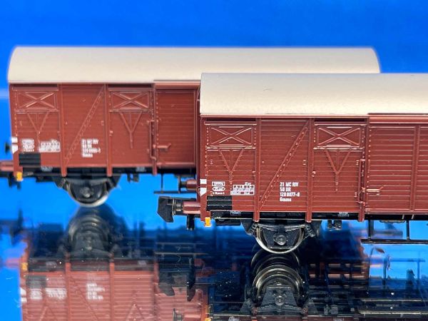 Arnold - HN6521 - DR, Dedeckte Güterwagen mit Bretterwänden Gs - 2-teiliges Set