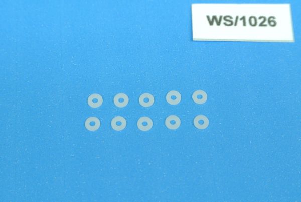 KaModel - WS/1026 - Isolierscheibe aus Kunststoff weiß - 1,0 x 2,6 mm, t.0,30mm (10 Stück)