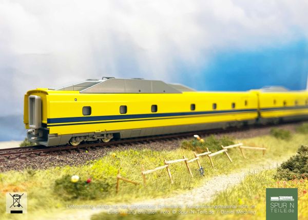 Kato - 10-897 / 7010897 - 923 Shinkansen El.TrackTest.T. "Doc Yellow" 4-teiliges Ergänzungsset (Neuware)