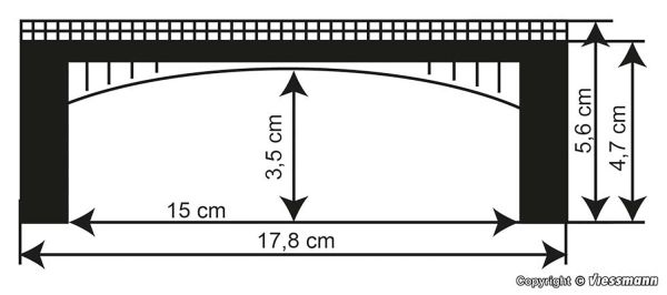 Kibri - 37668 - Werra-Brücke eingleisig / zweigleisig (Bausatz)