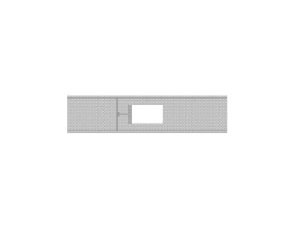 Modusteck - N870851.3 - Bahnsteigbelag lang, mit beidseitigem Leitsystem & Öffnung (31,5 mm Breite)