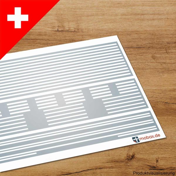 mobax - CH-W-05-N - Straßenmarkierungen Linien-Set Autostraßen/Autobahn weiß Schweiz