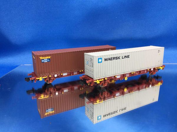 MF Train - MF33371 - 2-tlg. Containerwagenset Lgnss B-Cargo/IFB, Ep.VI
