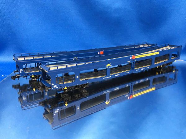 MF Train - MF33301 - Autotransportwagen DDM 916 EETC blau - Epoche VI 2-er Set