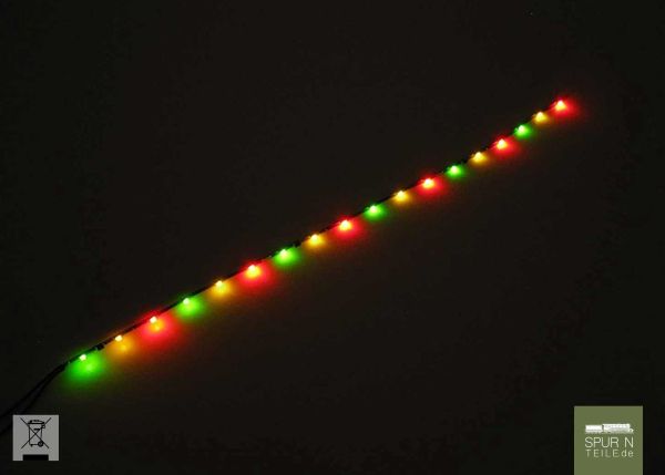 Modellbau Schönwitz - 50123 - Winzige LED Lichterkette rot / gelb / grün