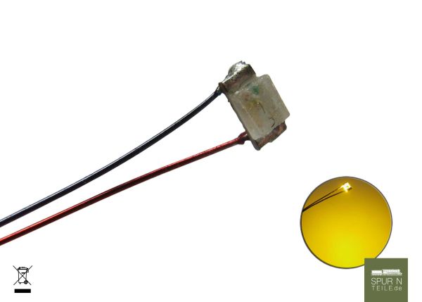 Modellbau Schönwitz - 50372 - LED SMD 0603 mit Kupferlack-Kabel gelb (10 Stück)