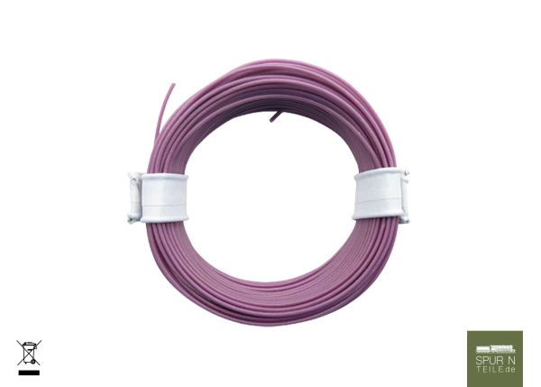 Modellbau Schönwitz - 51001 - 10 Meter Ring Miniaturkabel Litze hochflexibel LIFY 0,05mm² violett