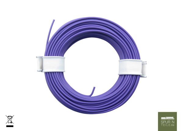 Modellbau Schönwitz - 51029 - 10 Meter Ring Schaltdraht 0,5mm - lila / violett