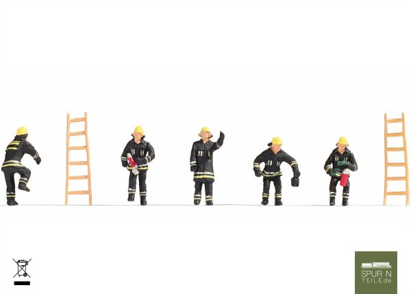 Noch - 36021 - Feuerwehr (5 Figuren & 2 Leitern)