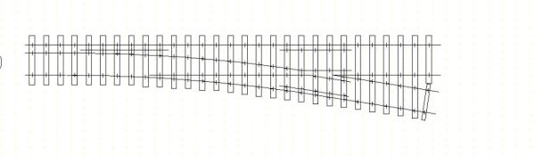 N-Tram - TA-005 / NNm EL - Einfädelung Nm in N, Dreischienengleis links (Bausatz)