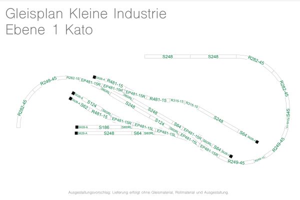 Konzept-Bahnen - Anlagenbausatz "Kleine Industrie" für Kato Gleise