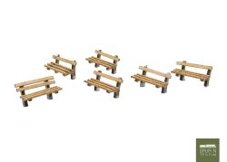 Anlagen-Architekt - 3948 - 6 Parkbänke N (Bausatz) - ehemals Micro Welten 01-65