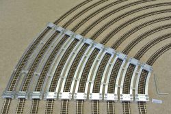 KaModel - N/F/SET/E - Gleisschablone für Flexgleise - Set mit 10 Fleischmann Radien (für alle Hersteller geeignet)