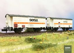 Hobbytrain - H24253 - 2er Set Bahnbauwagen ex K3 / Gms, SERSA - EP V